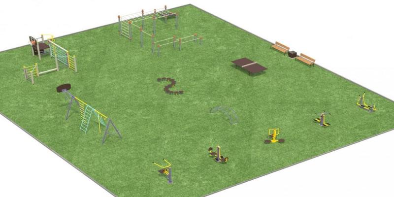 Дизайн проект спортплощадки разновозрастной  в Чите