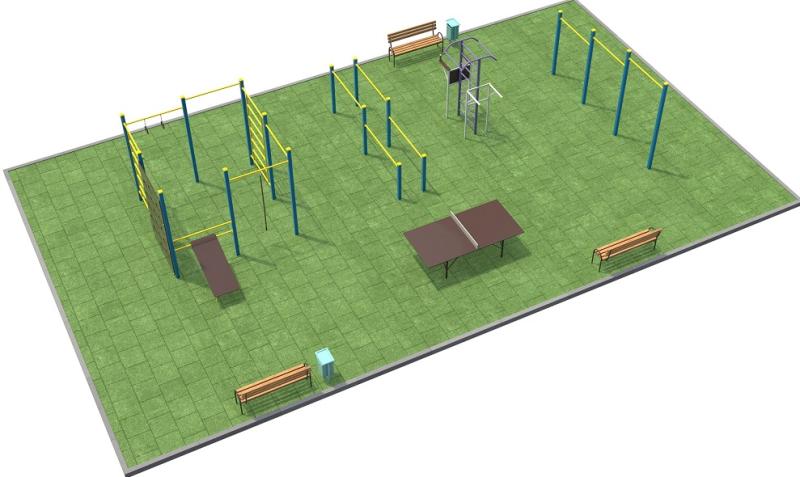 Проект спортплощадки 170 метров в Чите в Чите