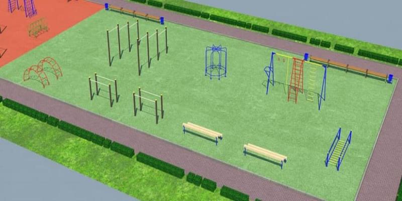 Проект детско-спортивной площадки для школы - детсада в Чите