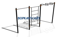 Спортивный комплекс воркаут ВС-129 в Чите Спортивный комплекс воркаут ВС-129 в Чите