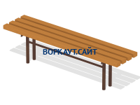 Лавочка без спинки МАФ 1601 в Чите