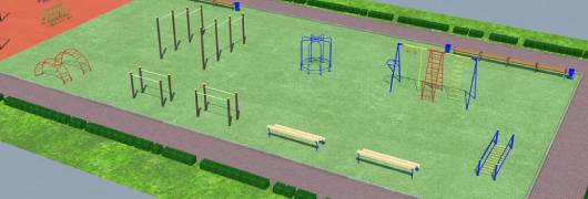 Проект детско-спортивной площадки для школы - детсада в Чите