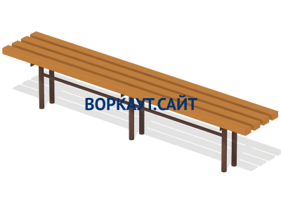 Двухметровая лавочка без спинки 2 м МАФ 1602 в Чите