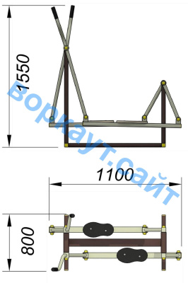 Уличный тренажер "Лыжник" УТ 008 в Чите