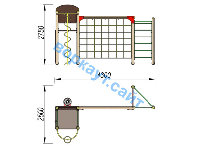 Детский спортивный комплекс Игровой ДСК 3111 в Чите