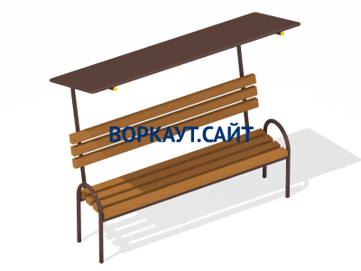 Лавочка под навесом МАФ 1607 в Чите