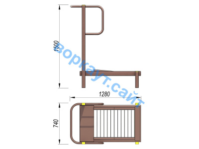 Уличный тренажер Беговая дорожка УТ 009 в Чите