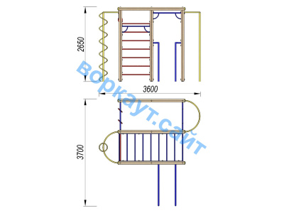 Детский спортивный комплекс Гимнастический ДСК 3107 в Чите