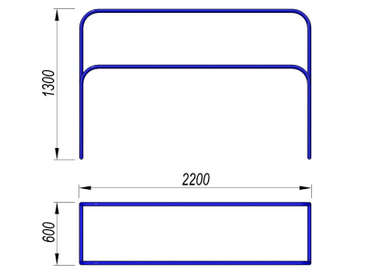 Брусья разновысокие МАФ 3531 в Чите