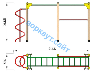 Детский спортивный комплекс ДСК 3104 в Чите