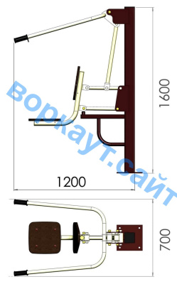 Уличный тренажер "Тяга сверху" УТ 001 в Чите
