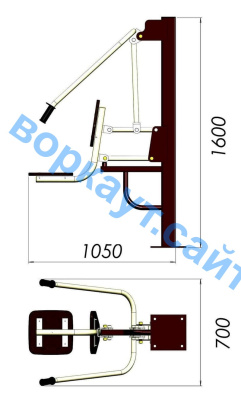 Уличный тренажер "Жим от груди" УТ 002 в Чите