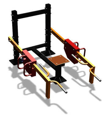 Силовой уличный тренажер  "Приседания/Шраги"  УТ413 в Чите