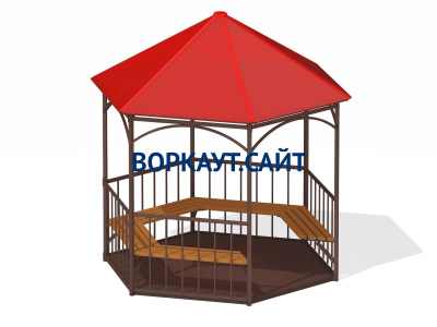 Беседка с лавками и полом МАФ 4122 в Чите