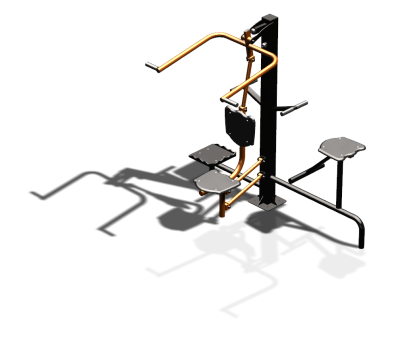 Уличный тренажер "Верхняя тяга Твистер стоя Твистер сидя" УТ336 в Чите