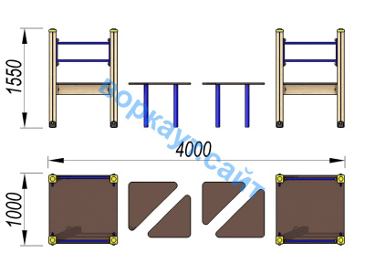 Детский спортивный комплекс Мостик ДСК 3114 в Чите
