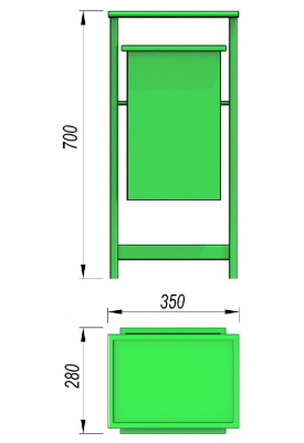 Урна с крышкой МАФ 1631 в Чите