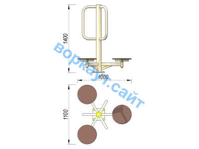 Уличный тренажер Орбита УТ 011 в Чите