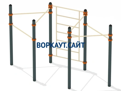 Воркаут турник разноуровневый с шведской стенкой ВС-25 в Чите