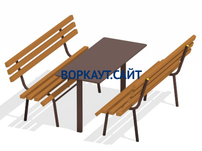 Дачный комплект из 2 лавочек и стола МАФ 1620 в Чите