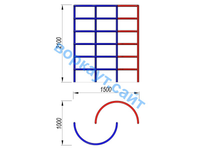 Шведская стенка полукруглая ДСК 3503 в Чите